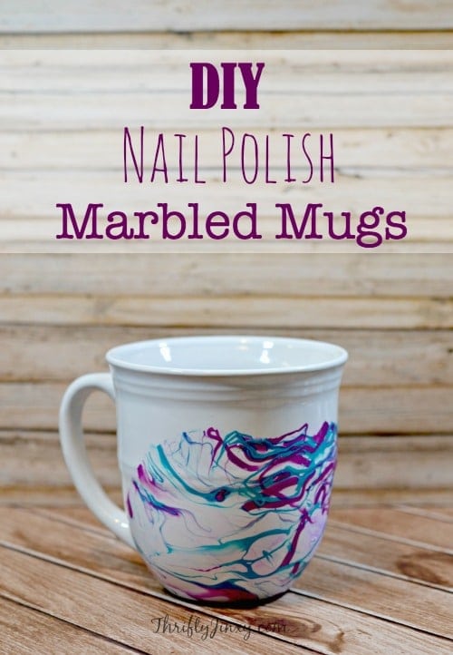 DIY Nail Polish Marbled Mug