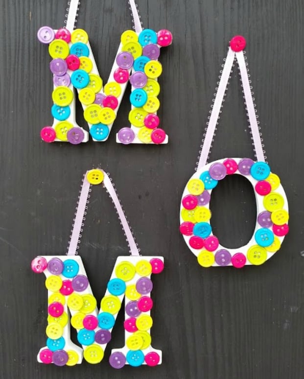 Mother’s Day Button Letters Craft