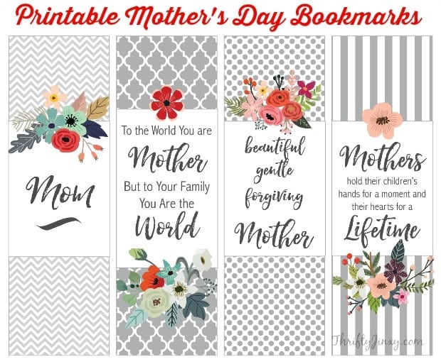 Free Printable Mother s Day Bookmarks Thrifty Jinxy