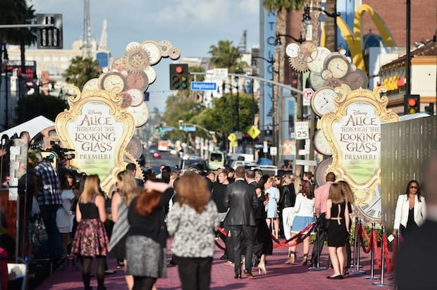 HOLLYWOOD, CA - MAY 23: A view of the atmosphere at Disneyís 'Alice Through the Looking Glass' premiere with the cast of the film, which included Johnny Depp, Anne Hathaway, Mia Wasikowska and Sacha Baron Cohen at the El Capitan Theatre on May 23, 2016 in Hollywood, California. (Photo by Alberto E. Rodriguez/Getty Images for Disney)