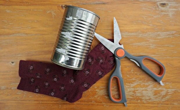 DIY Sock Cozy Upcycled Tin Can Planters Supplies