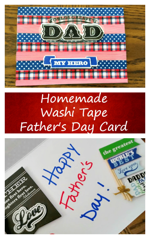 Homemade Washi Tape Father's Day Card