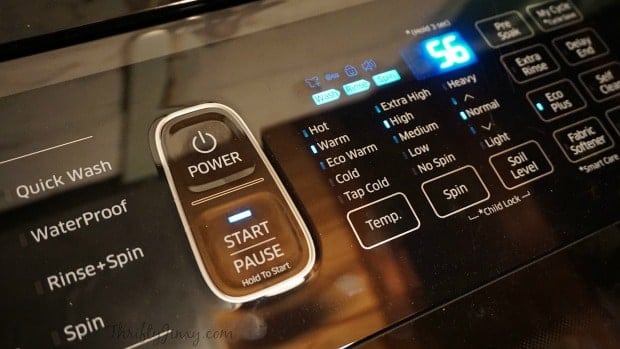 Samsung ActiveWash Washer Touch Controls Panel