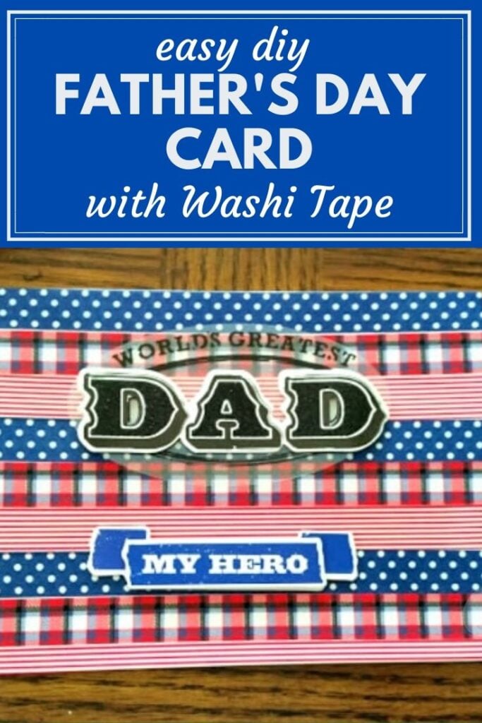 Washi Tape Father's Day Card