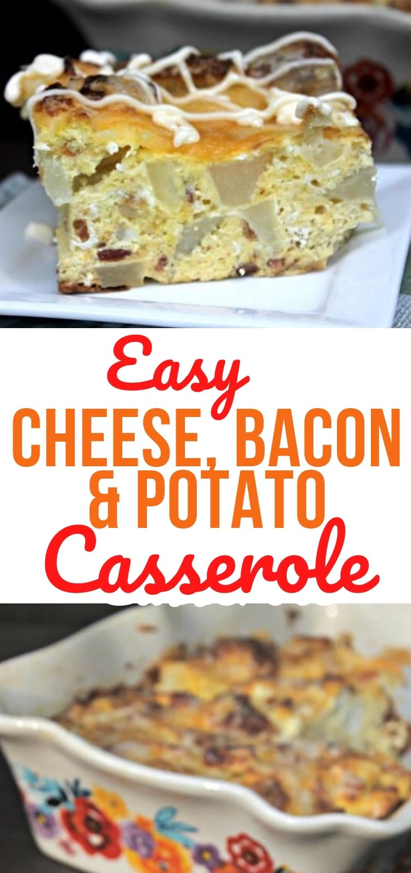 Cheese, Bacon and Potato Breakfast Casserole Recipe - Thrifty Jinxy