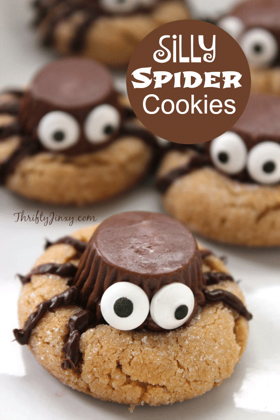 Silly Halloween Spider Cookies Recipe - Thrifty Jinxy