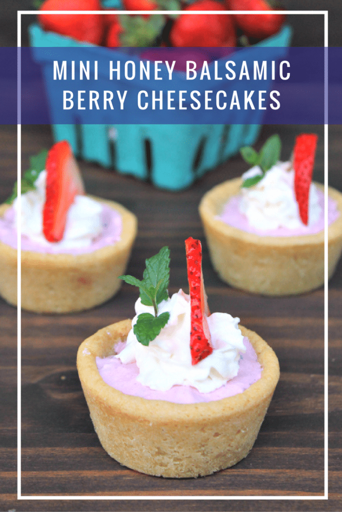 Mini Honey Balsamic Berry Cheesecakes Recipe - Thrifty Jinxy