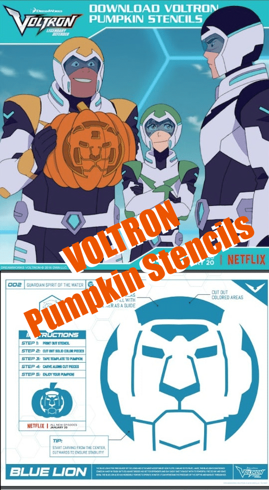 Voltron Pumpkin Stencils