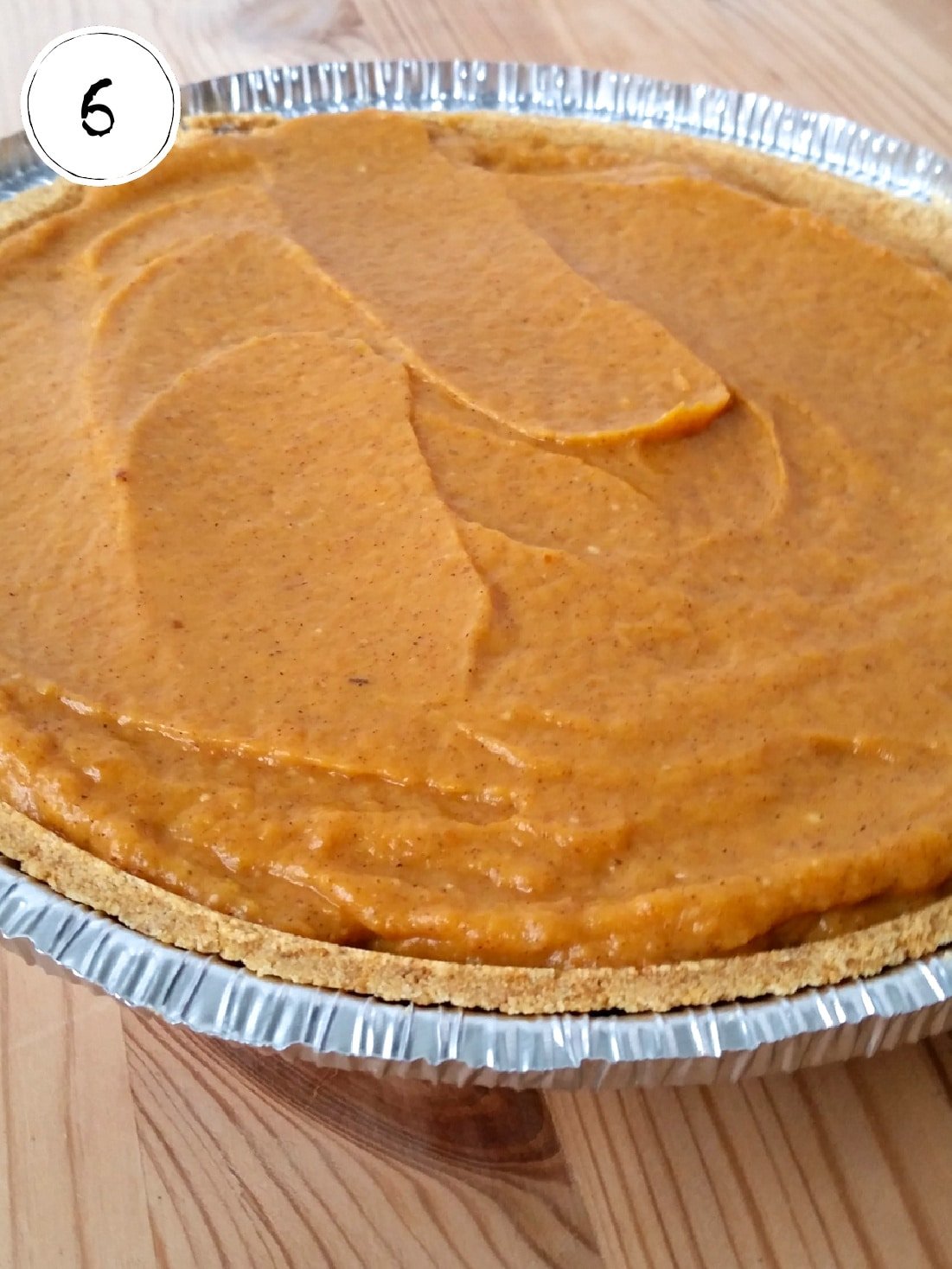 Adding pumpkin layer to no bake pumpkin pie.