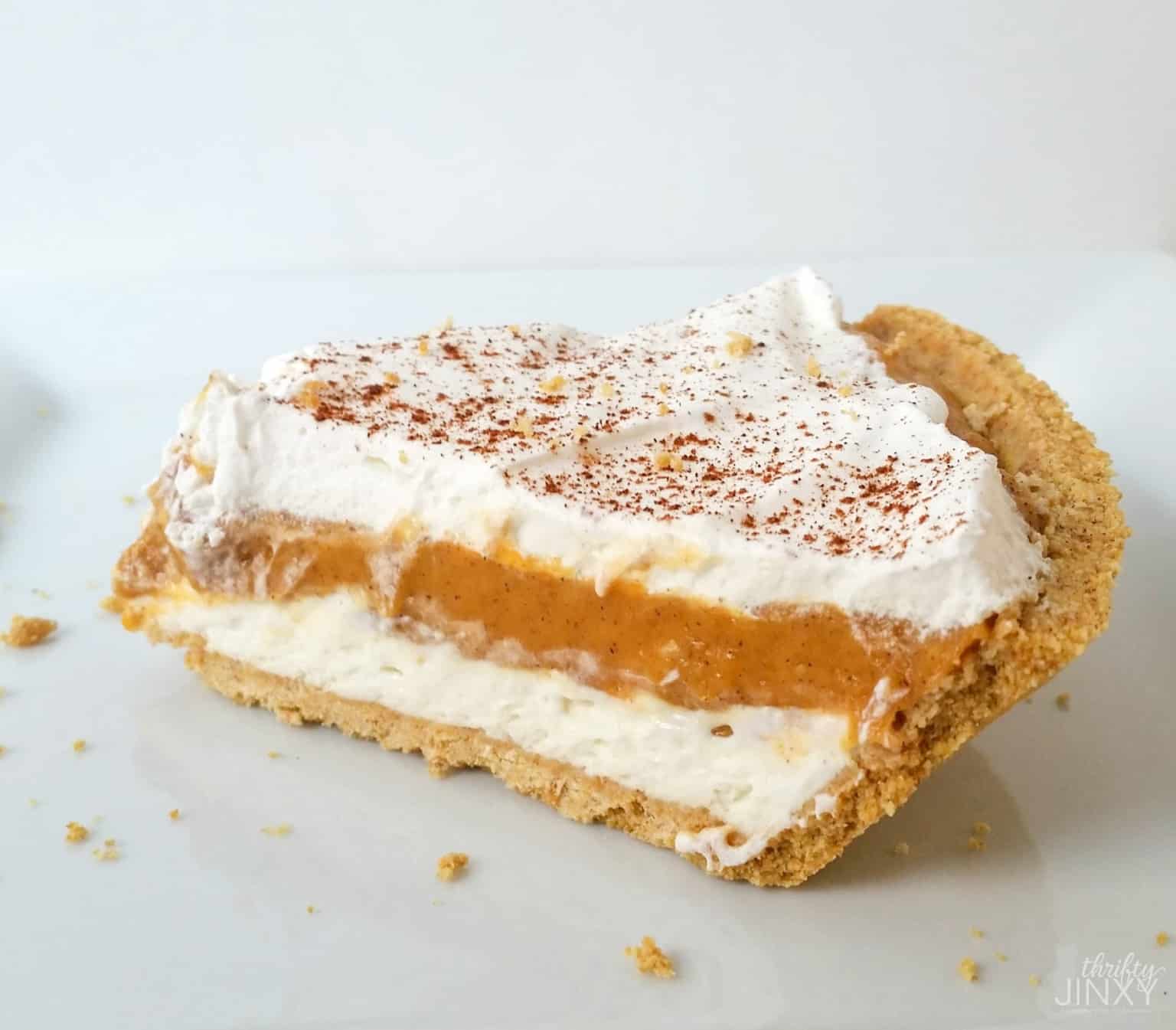 No Bake Pumpkin Pie Recipe - Delicious Layered Goodness! - Thrifty Jinxy