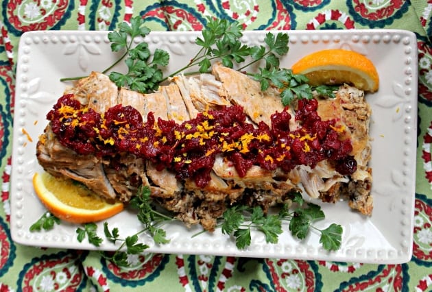 Slow Cooker Pork Loin With Cranberry Walnut Relish