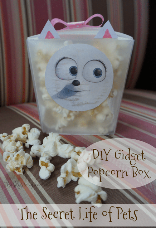 The Secret Life of Pets DIY Gidget Popcorn Box for Family Movie Night