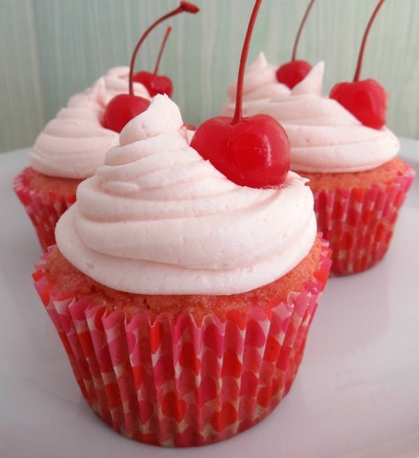 Maraschino Cherry Cupcakes