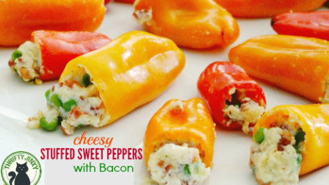 Cheesy Stuffed Sweet Peppers with Bacon Recipe