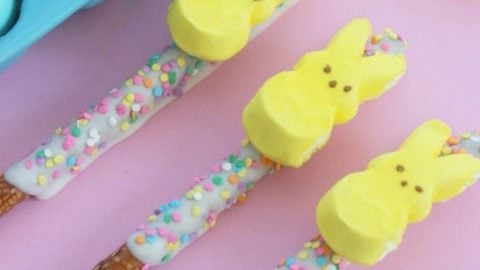DIY PEEPS Bunny Easter Pretzel Treats