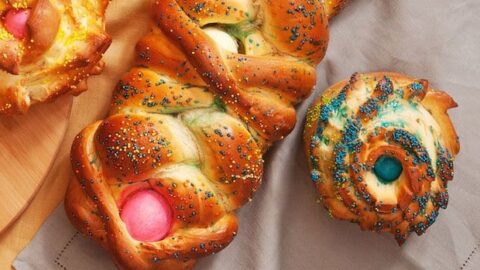 Colored Easter Egg Bread