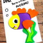 This DIY Father's Day Card Craft is fun and easy to make using colorful foam craft sheets and our printable template.