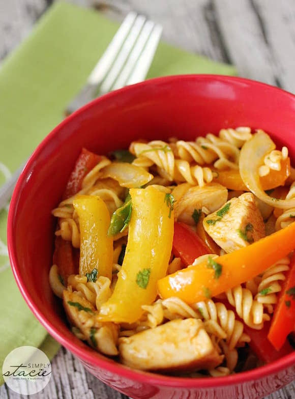 chicken fajita pasta salad