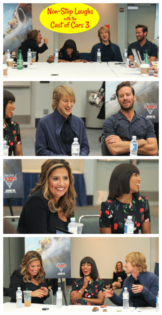 Non-Stop Laughs: Cars 3 Cast Interview with Cristela Alonzo, Kerry Washington, Owen Wilson and Armie Hammer