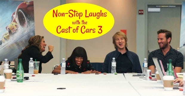 Non-Stop Laughs: Cars 3 Cast Interview with Cristela Alonzo, Kerry Washington, Owen Wilson and Armie Hammer