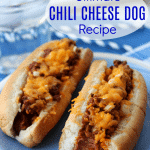 This Ultimate Chili Cheese Dog Recipe starts with homemade chili that is quick and easy to make, but OH SO delicious!