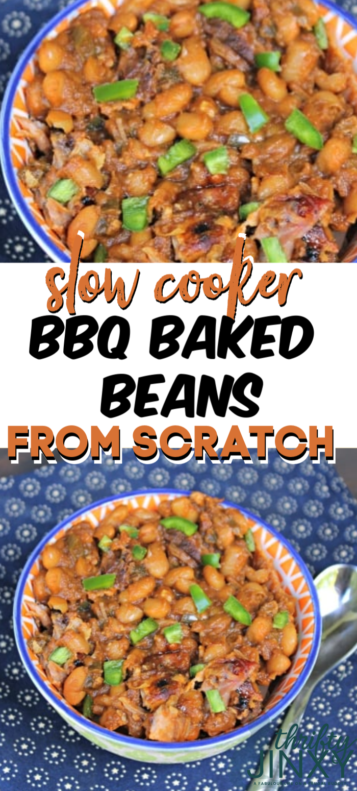 Slow Cooker BBQ Baked Beans from Scratch Thrifty Jinxy