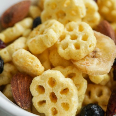 Honeycomb Snack Mix in Bowl