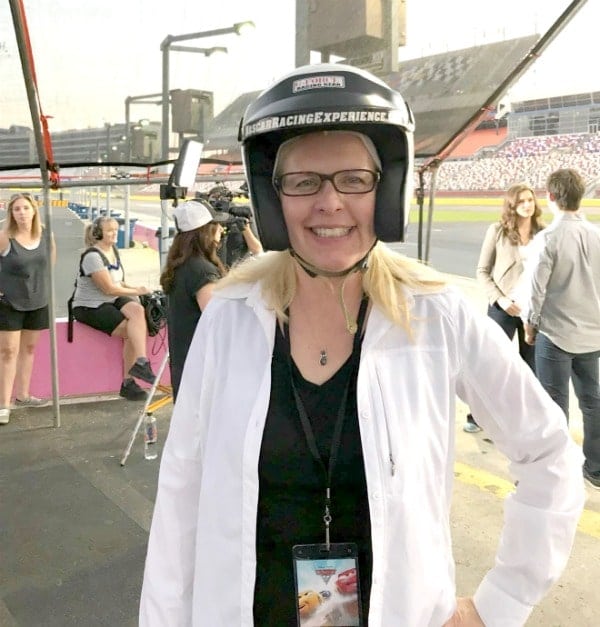 Chrysa Duran in Racing Helmet at Charlotte Motor Speedway