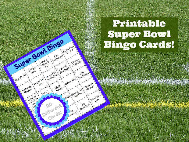 Printable Super Bowl Bingo Cards For 2018 Thrifty Jinxy
