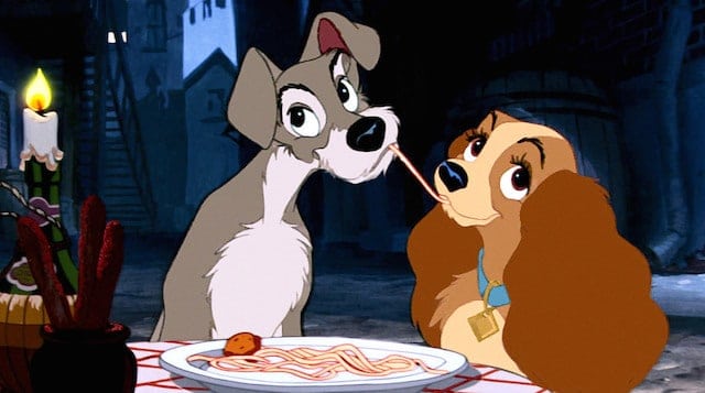 Lady and the Tramp spaghetti scene 