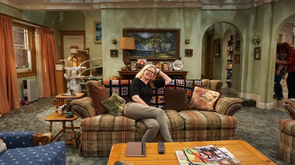 Couch with Afghan on Roseanne Set