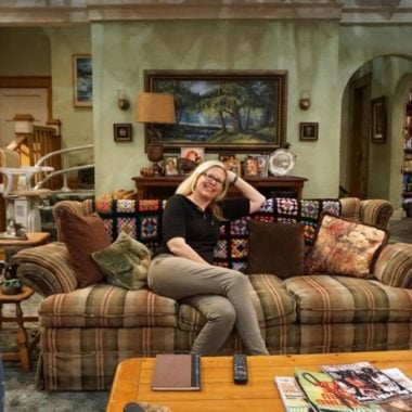 Couch with Afghan on Roseanne Set