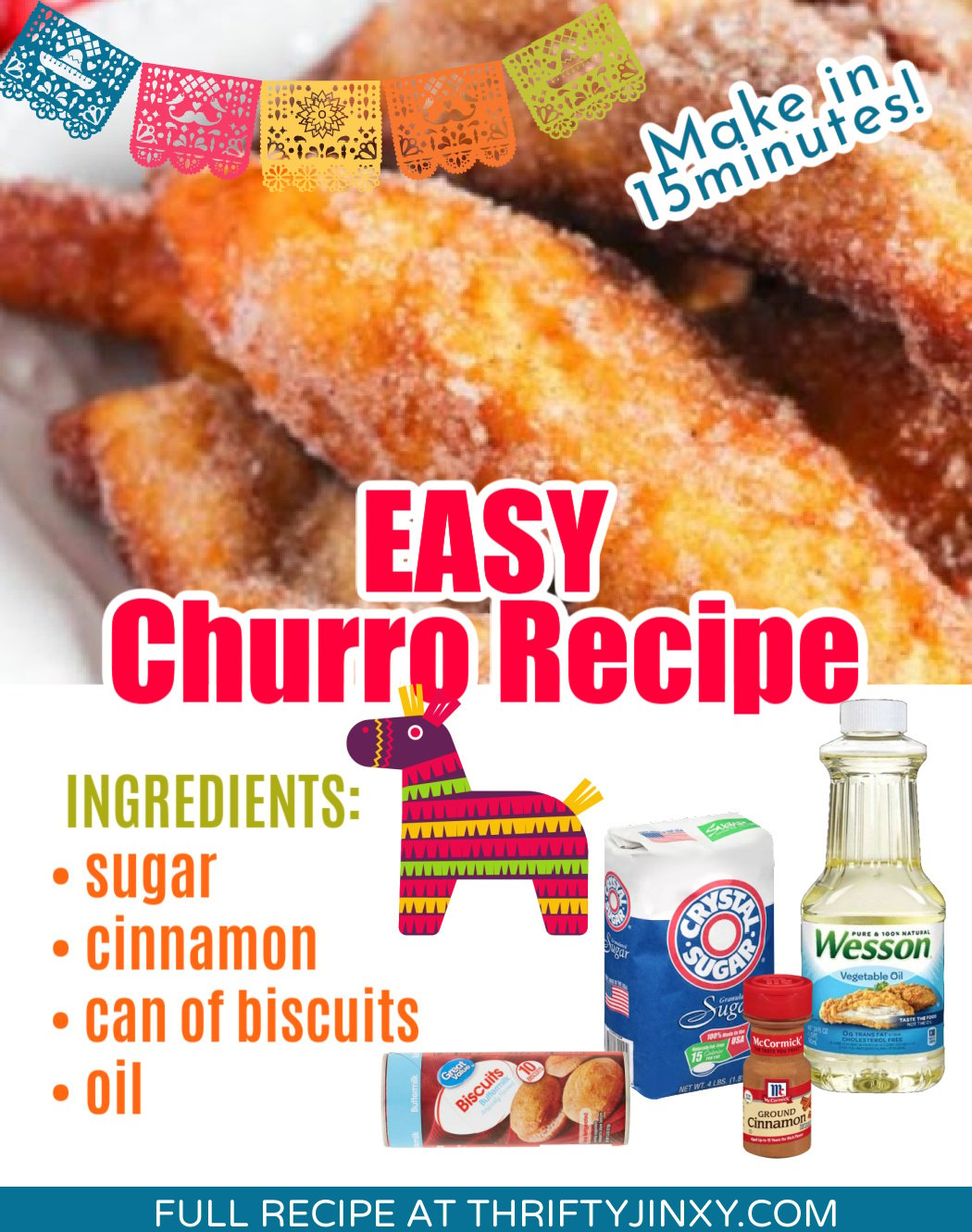 Easy Churro Recipe with Ingredient Photos