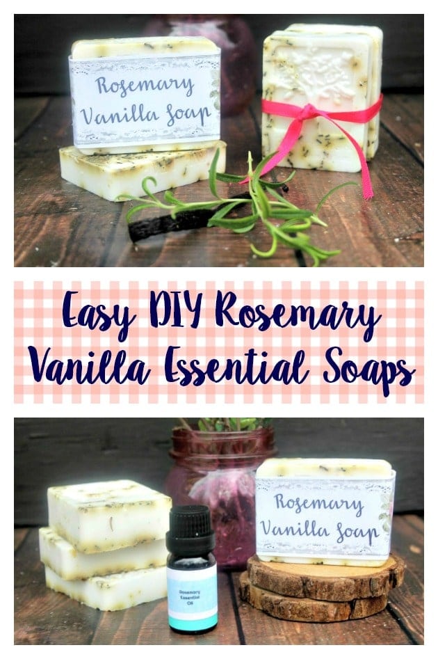 Easy DIY Rosemary Vanilla Essential Soaps