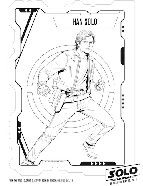 Han Solo Printable Coloring Sheet