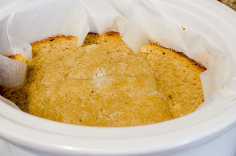 Delicious Slow Cooker Butter Pecan Pear Cake SO Easy to Make! Thrifty Jinxy