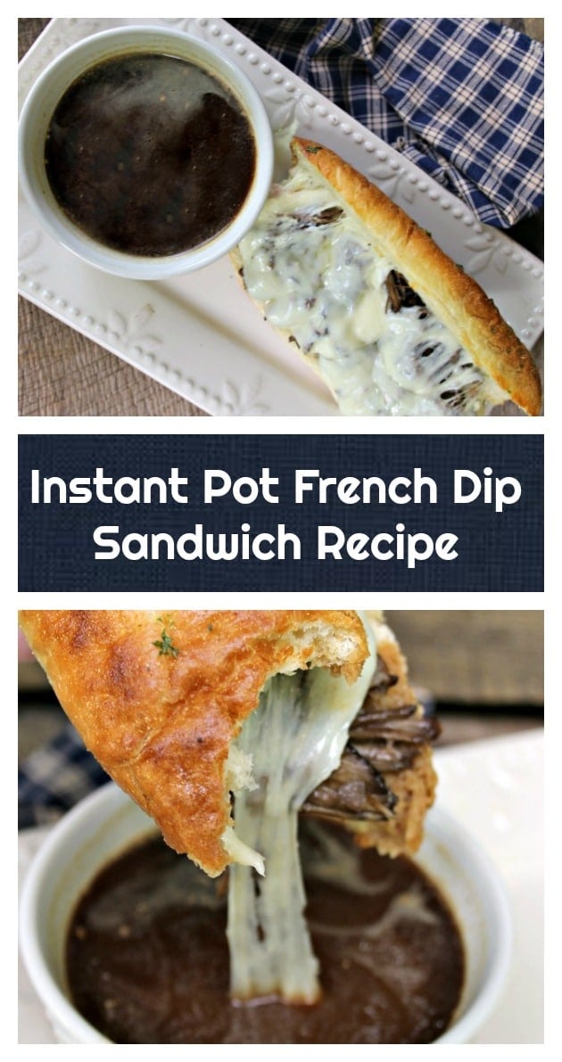 Instant Pot French Dip Sandwich Recipe pin