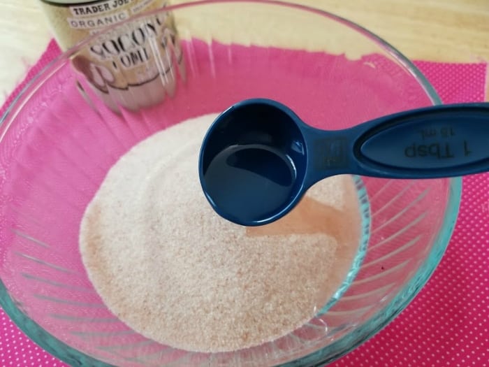 Homemade Pink Himalayan Salt Scrub Coconut Oil
