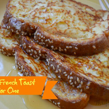 Easy French Toast for One Person