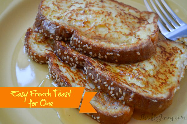 Easy French Toast for One Person