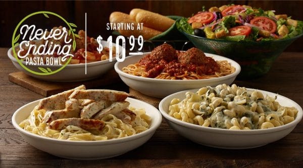 Olive Garden's bringing back the Never-Ending Pasta Bowl