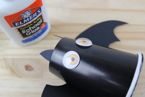 Decorating Halloween Bat Treat Cup Craft
