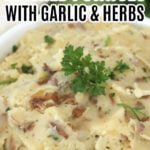 Crockpot Garlic Herb Mashed Potatoes