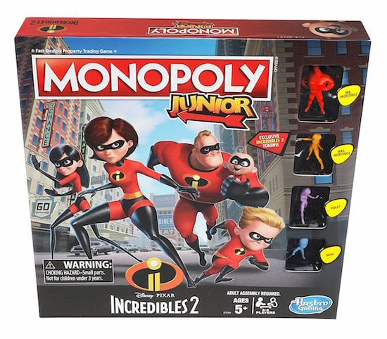 Monopoly Junior Game: Disney/Pixar Incredibles 2 Edition