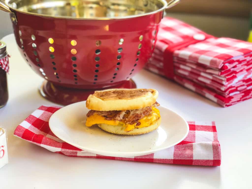 Toasty Ham, Cheese and Egg Sandwich with Bays English Muffins - Thrifty