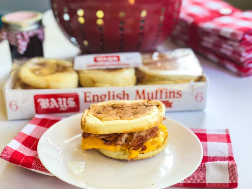 Toasty Ham, Cheese and Egg Sandwich with Bays English Muffins - Thrifty
