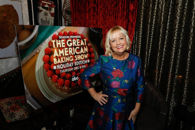 GREAT AMERICAN BAKING SHOW - Sherry Yard and Emma Bunton of "The Great American Baking Show Holiday Edition" at a Special Screening of the Season Four Premiere Episode at the IPIC Theater in NYC, 12/3/18. The season premiere airs Thursday, 12/6/18 at 9PM on ABC. (ABC/Heidi Gutman) 