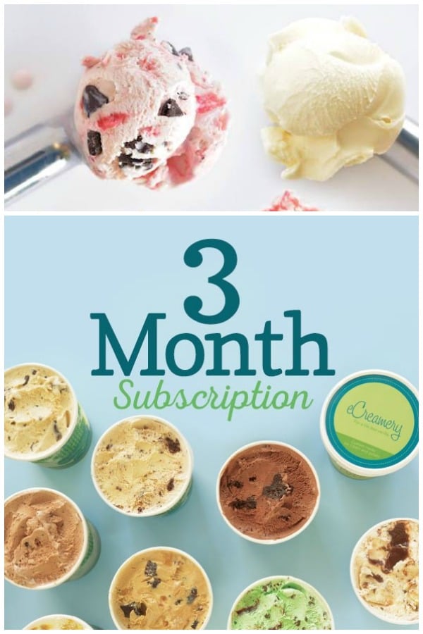 A food subscription box is one of the most fun holiday presents you can receive.See why eCreamery Flavor of the Month Subscriptions just may be at the top of the list of the best food subscription boxes! #GiftIdeas #IceCream #SubscriptionBox #FoodSubscription