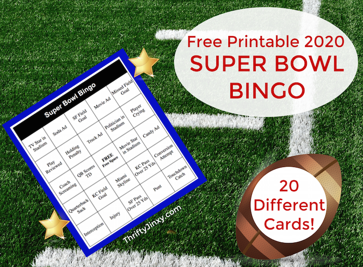 Super Bowl Bingo Printable