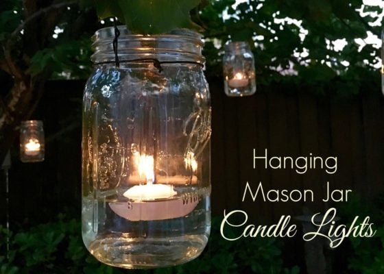DIY Hanging Mason Jar Candle LightsDIY Kitchen Herb Garden